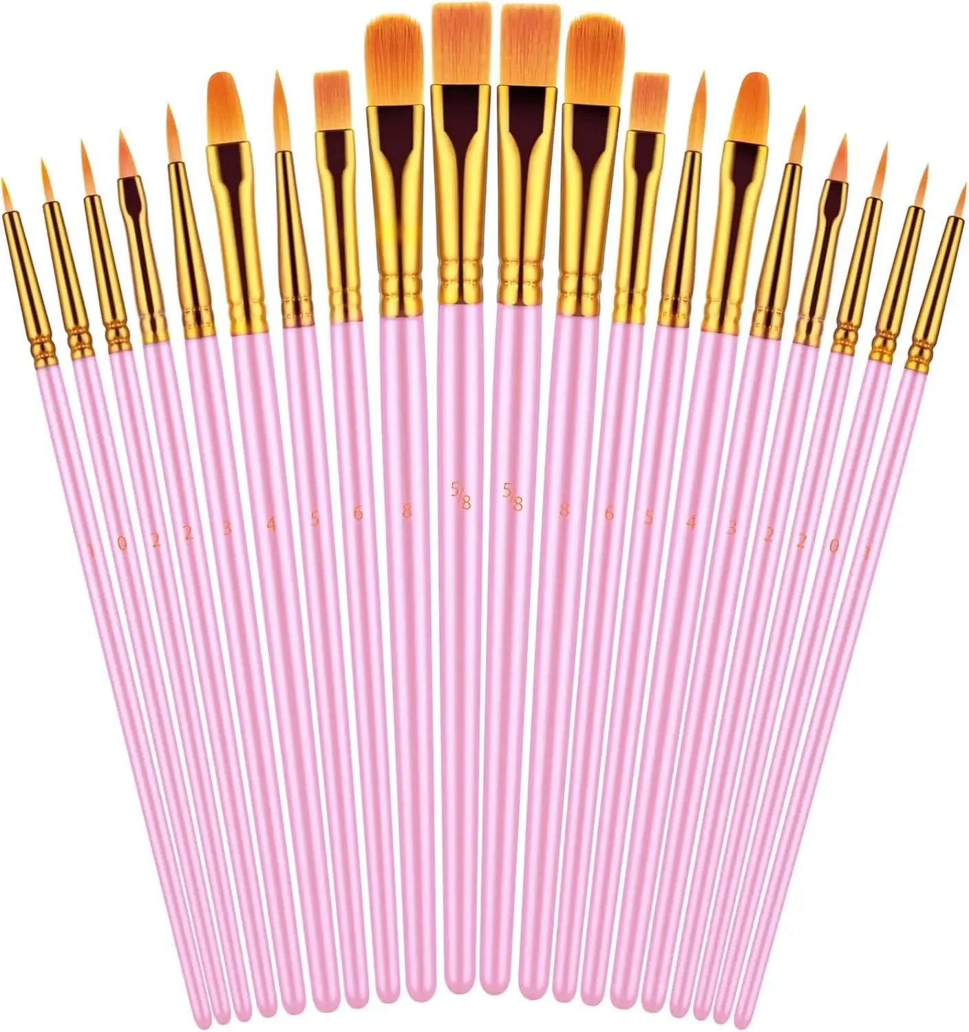 Handle 2 Pack Oil Watercolor Acrylic Brushes Professional