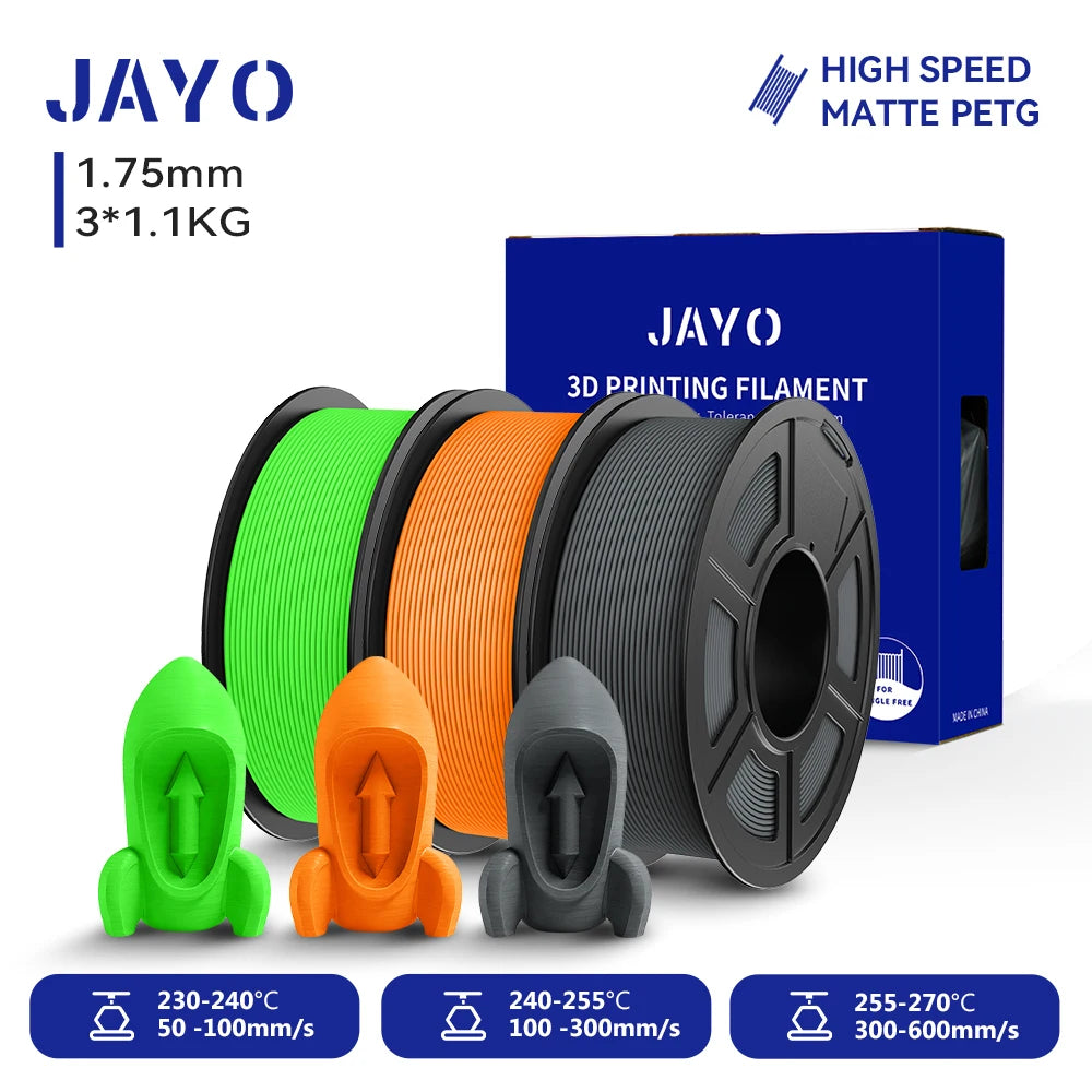 JAYO High Speed Matte PETG PLA Filament For Printing