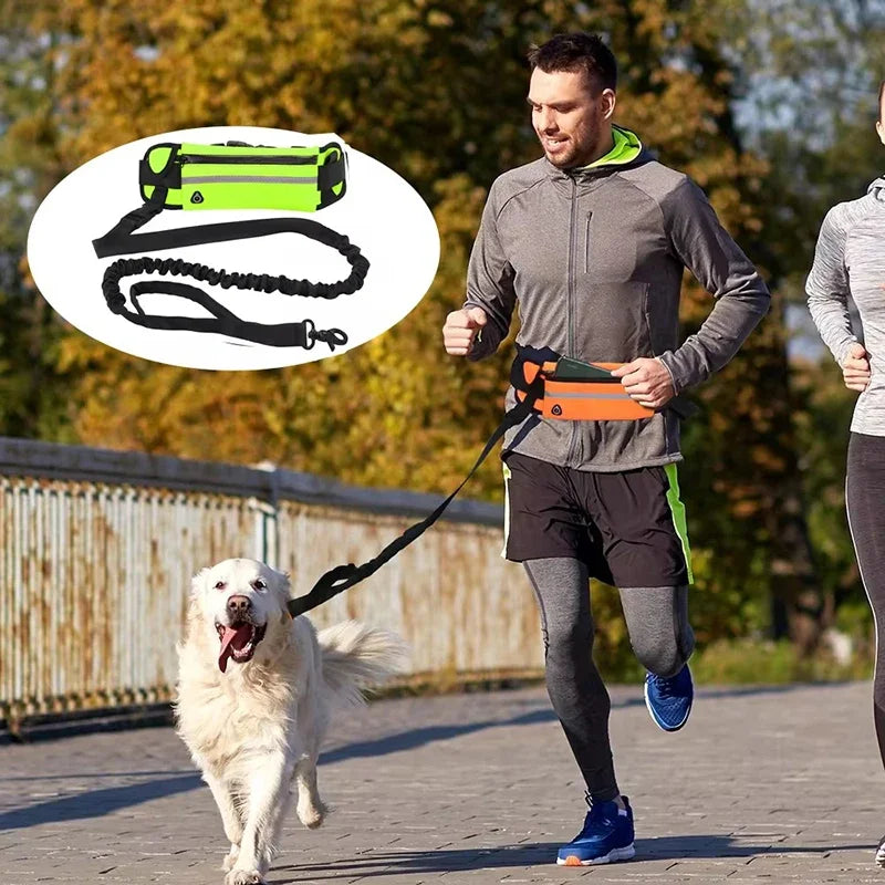 Booteely Hands Free Reflective Dog Leash With Waist Bag