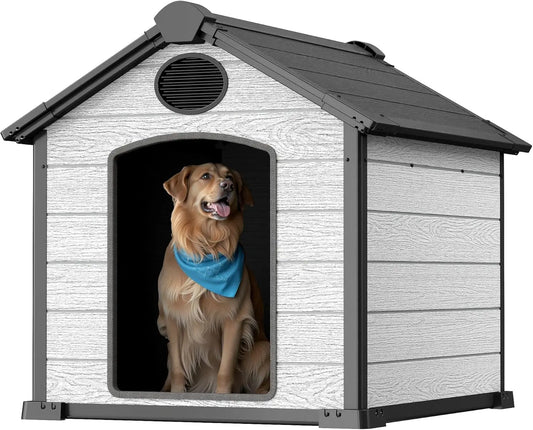 Outdoor Insulated Igloo Dog House For Two Dogs Raised Floor