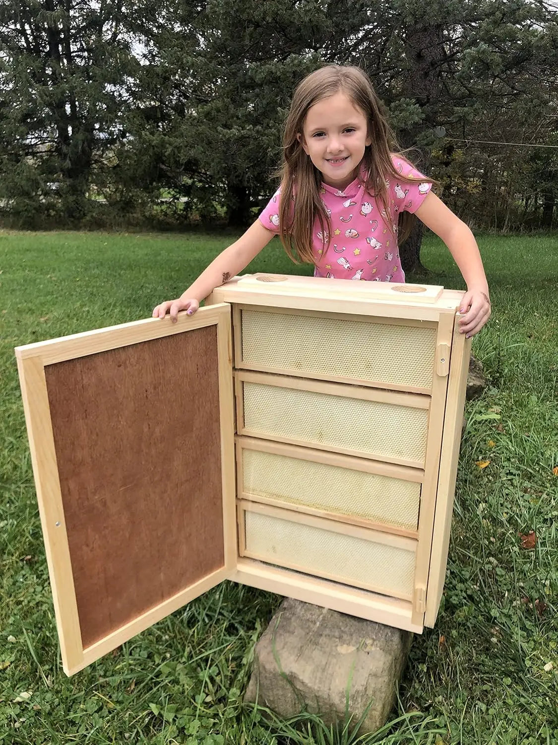 Hign-concerned Observation Beehive With Plexiglass Doors