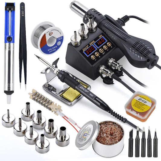 JCD 8898 2 In 1 Soldering Station With Hot Air And Iron