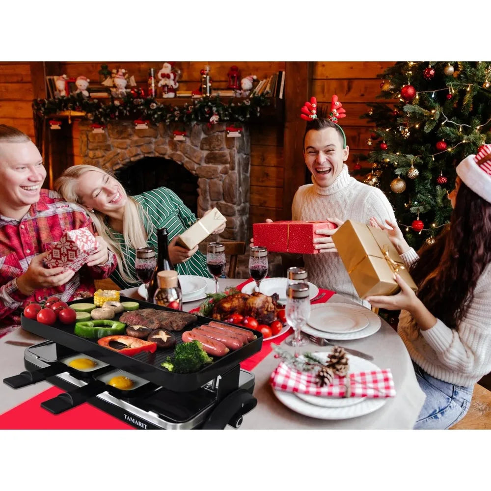 Tamarit Raclette Table Grill 3 In 1 Portable Electric Griddle