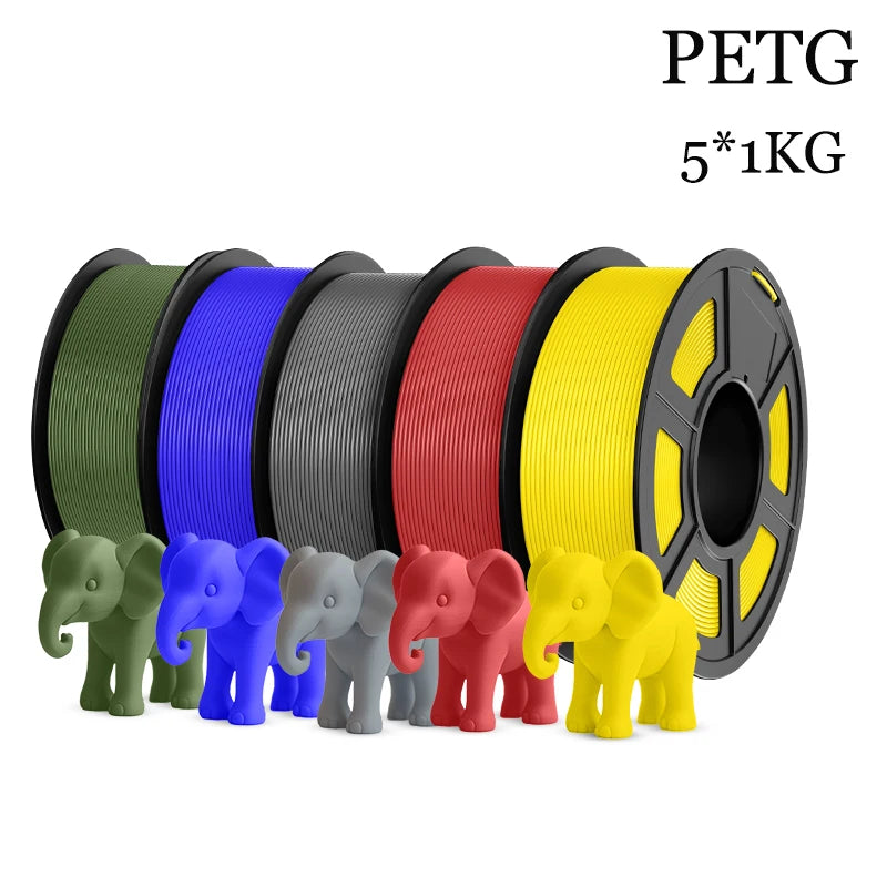 TECBEARS PETG 3D Printer Filament 5kg 1.75mm Multicolor Set