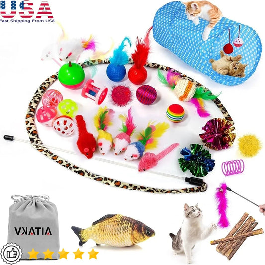 Fujian Cat Toy Set Interactive Kitten Play Assortment