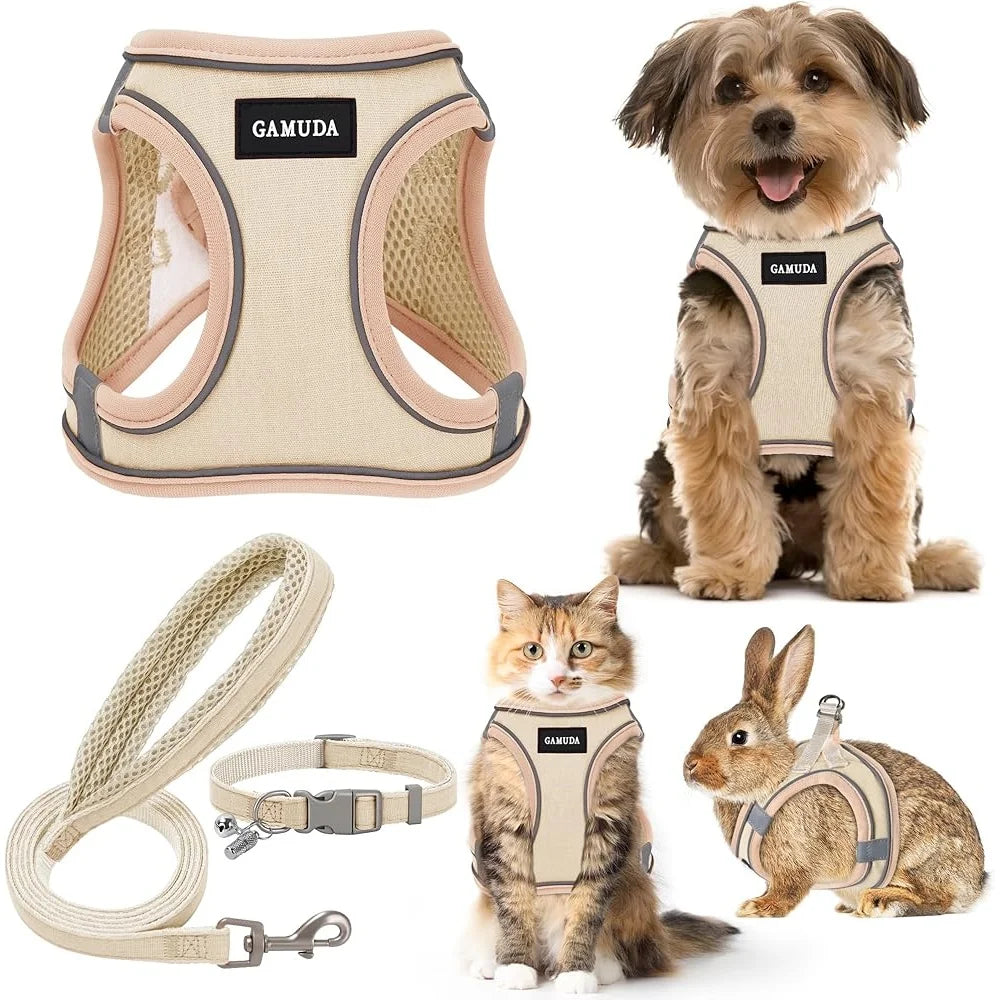Fujian No Pull Step In Pet Harness Leash Collar Reflective