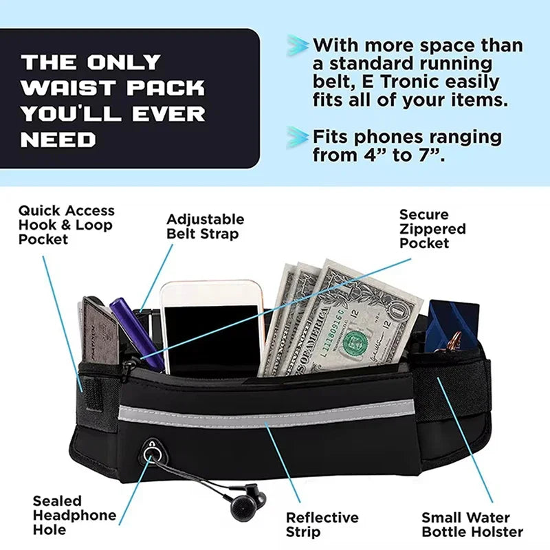 Booteely Hands Free Reflective Dog Leash With Waist Bag