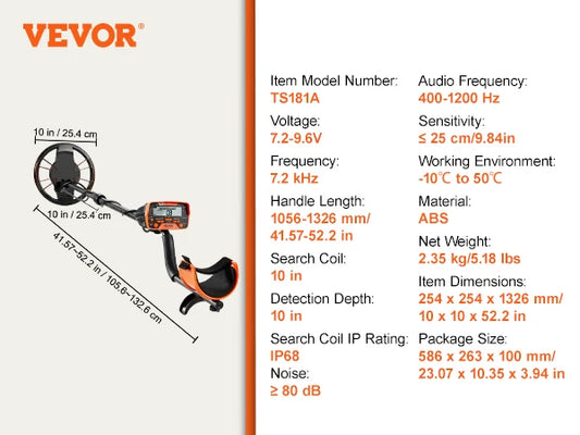 VEVOR Metal Detector With LCD Display 7 Modes Features
