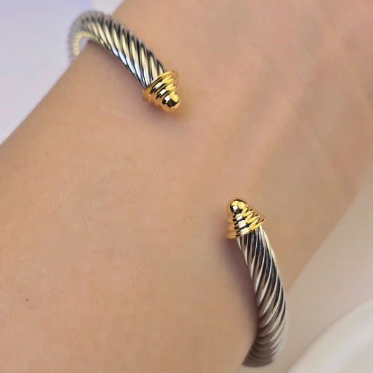 Kabolong Womens Stainless Steel Cable Bracelet Gift Box