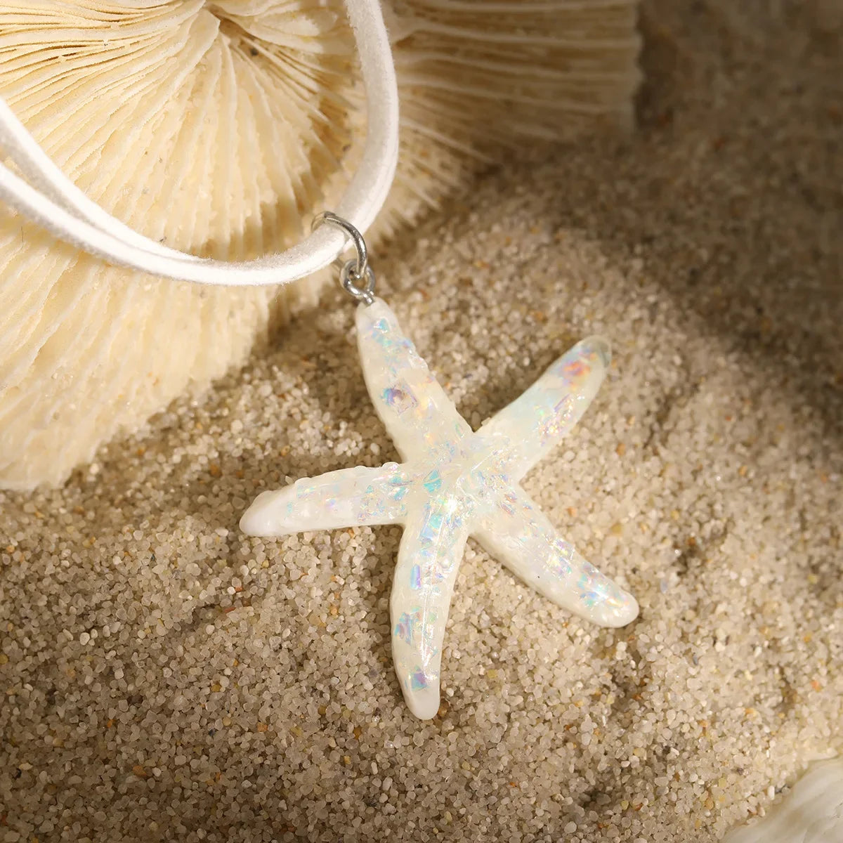 YJ WYWCN Layered Rope Chain Necklace Boho Starfish Pendant