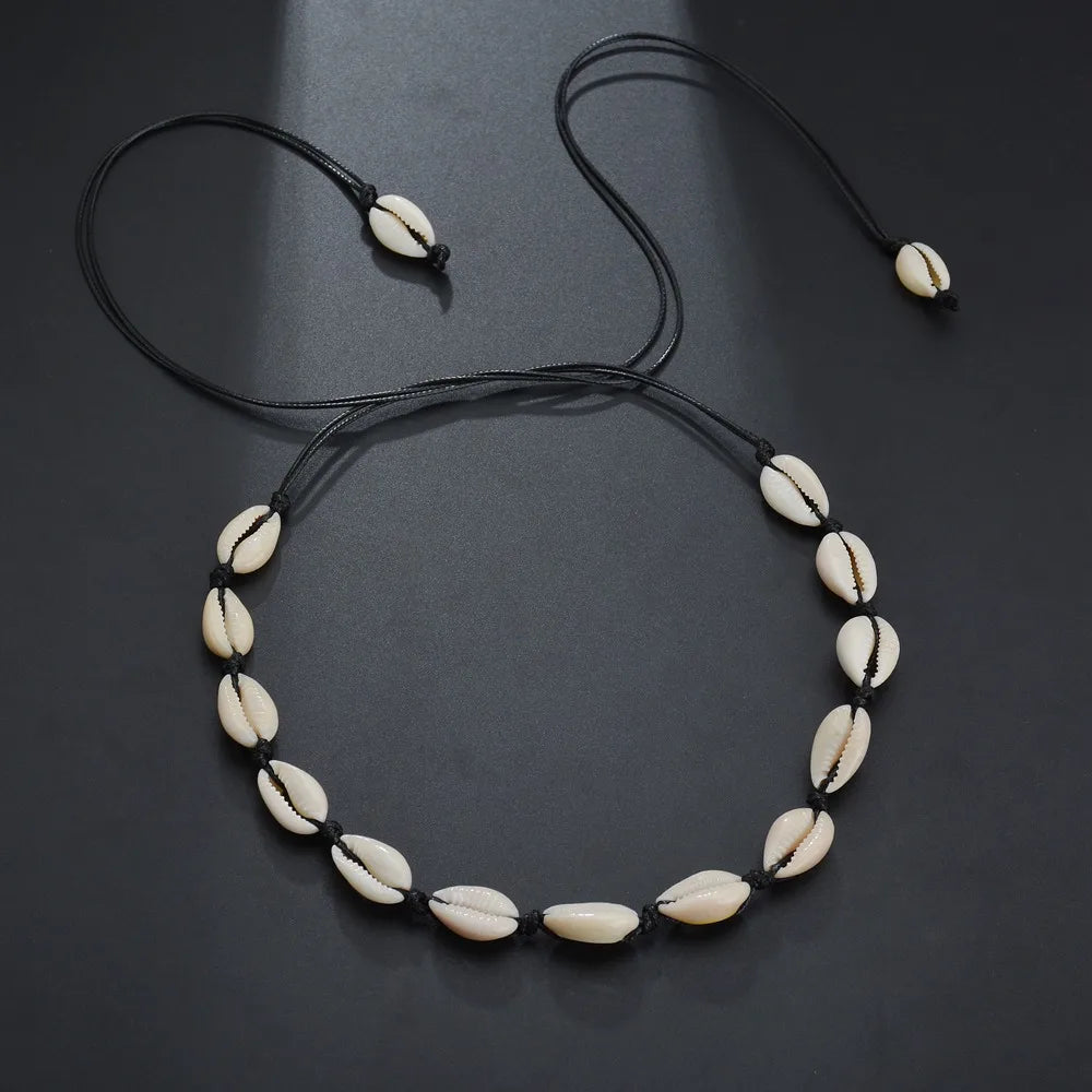 CN Boho Shell Choker Necklace For Women Girls Summer Fashion