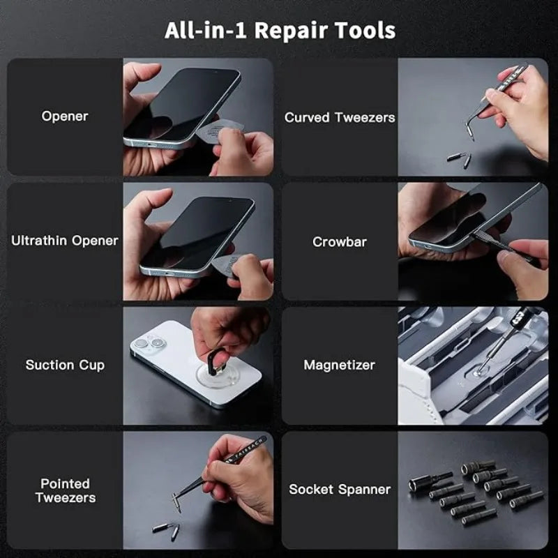 JAKEMY 180In1 Precision Cordless Screwdriver Set With Bits