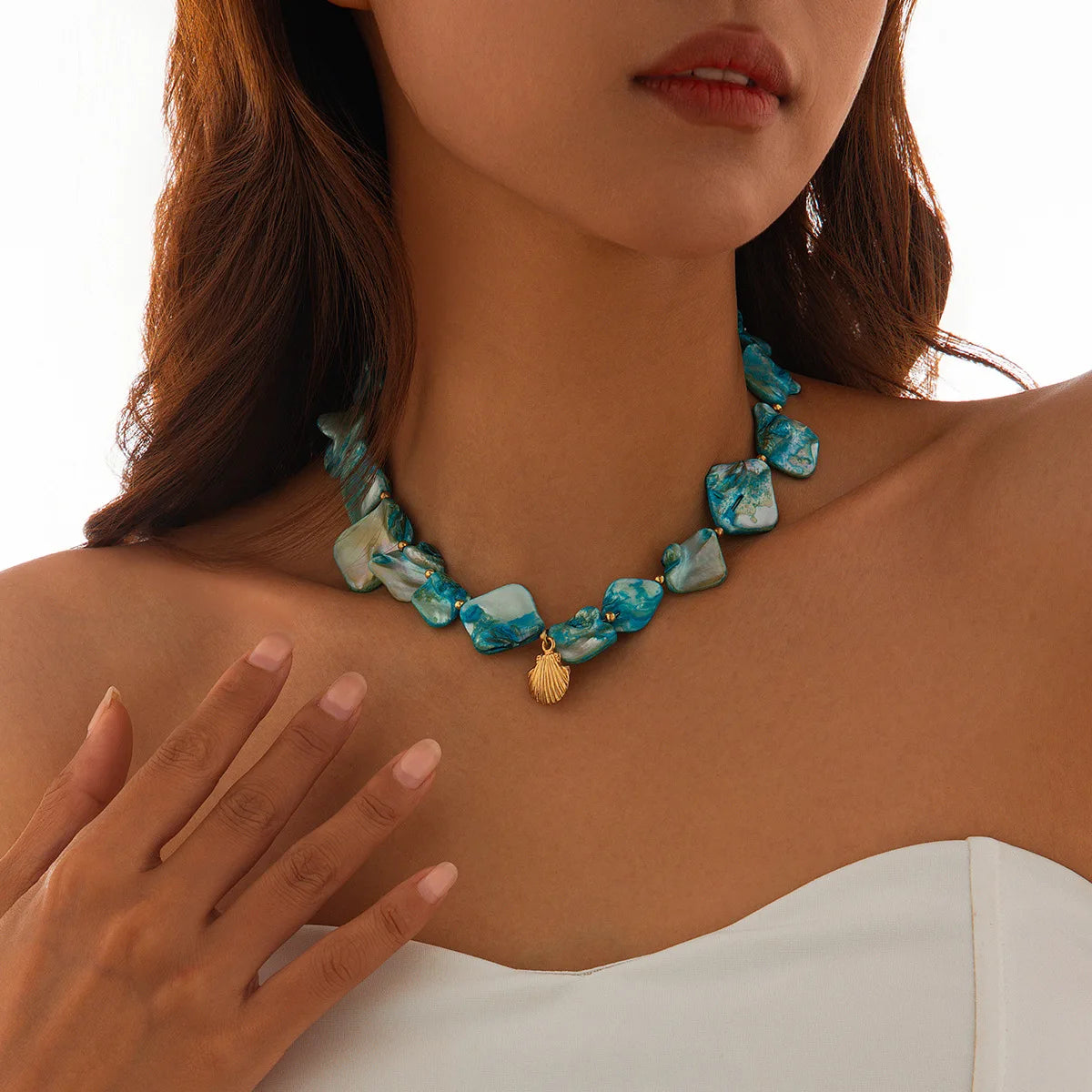 YJ WYWCN Retro Starfish Shell Pendant Necklace Women