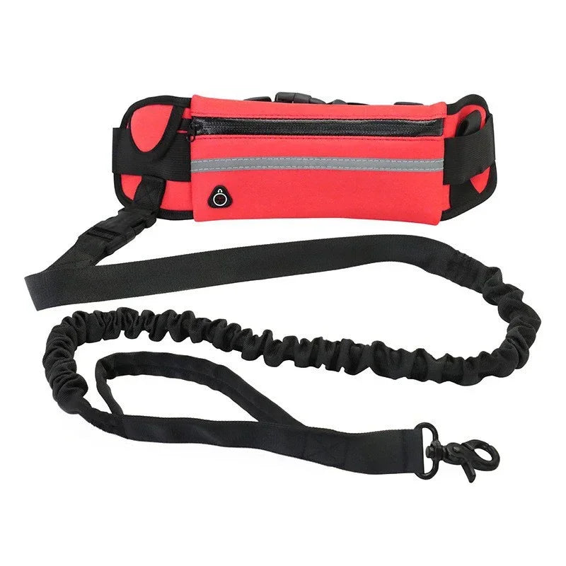 Booteely Hands Free Reflective Dog Leash With Waist Bag