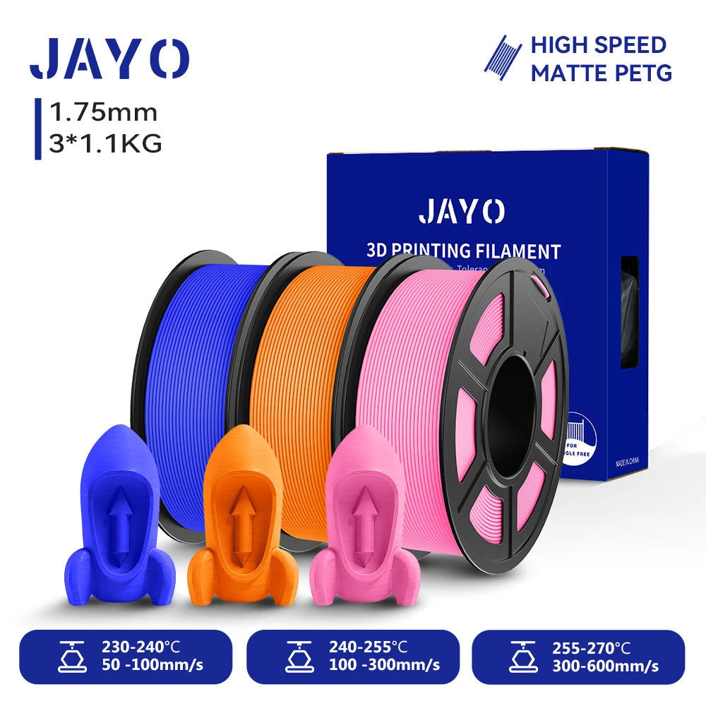 JAYO High Speed Matte PETG PLA Filament For Printing