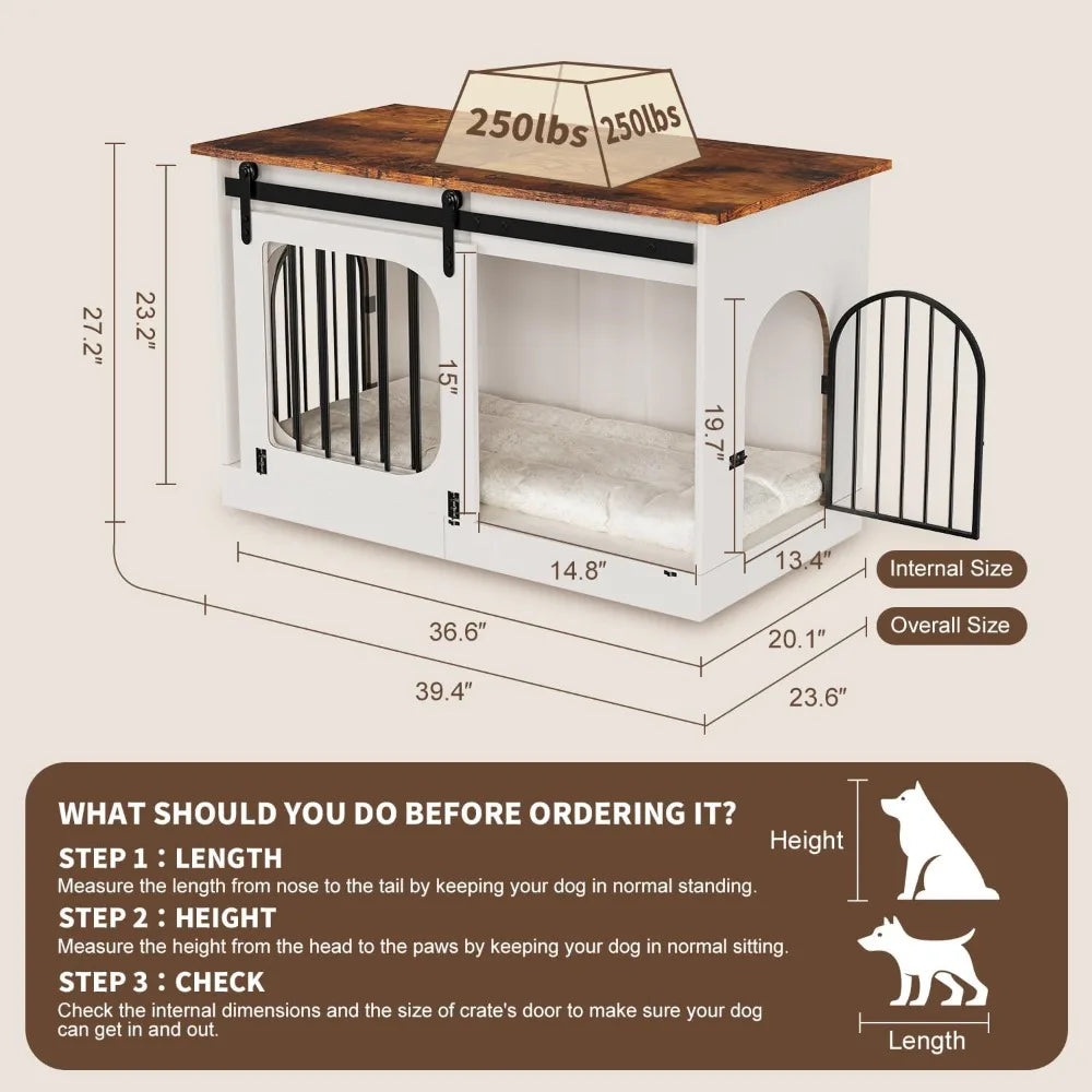 Hign-concerned Dog Kennel Furniture Farmhouse Crate