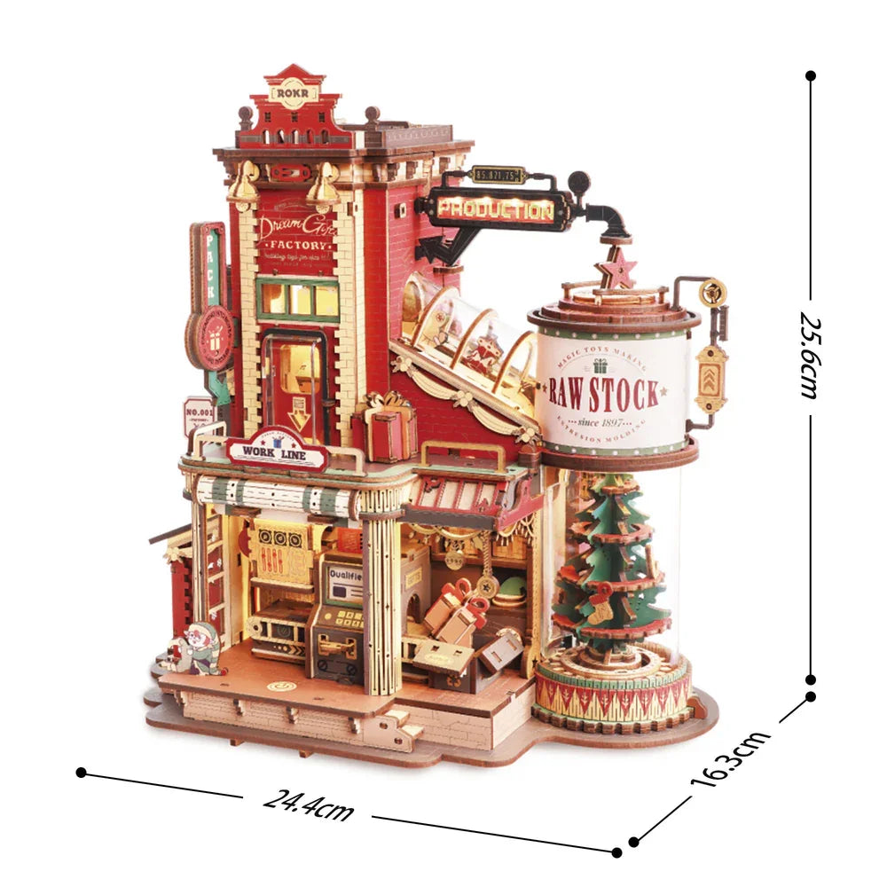 Robotime Rokr Wooden Music Box Dream Gift Factory 3D Puzzles
