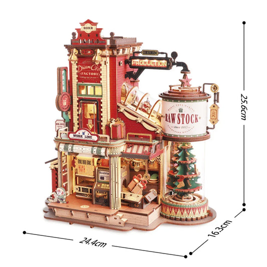 Robotime Rokr Wooden Music Box Dream Gift Factory 3D Puzzles