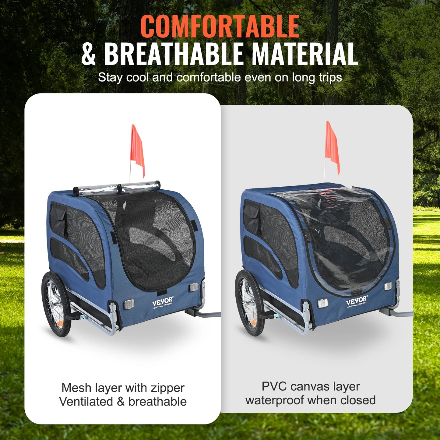 SucceBuy Pet Cart Bicycle Carrier Dog Bike Trailer