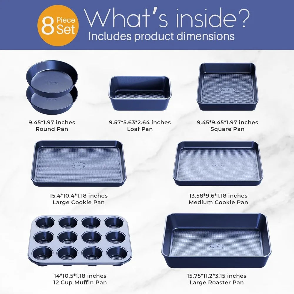 Nonstick Bakeware Set Bake Sheets And Cookie Pans Oven