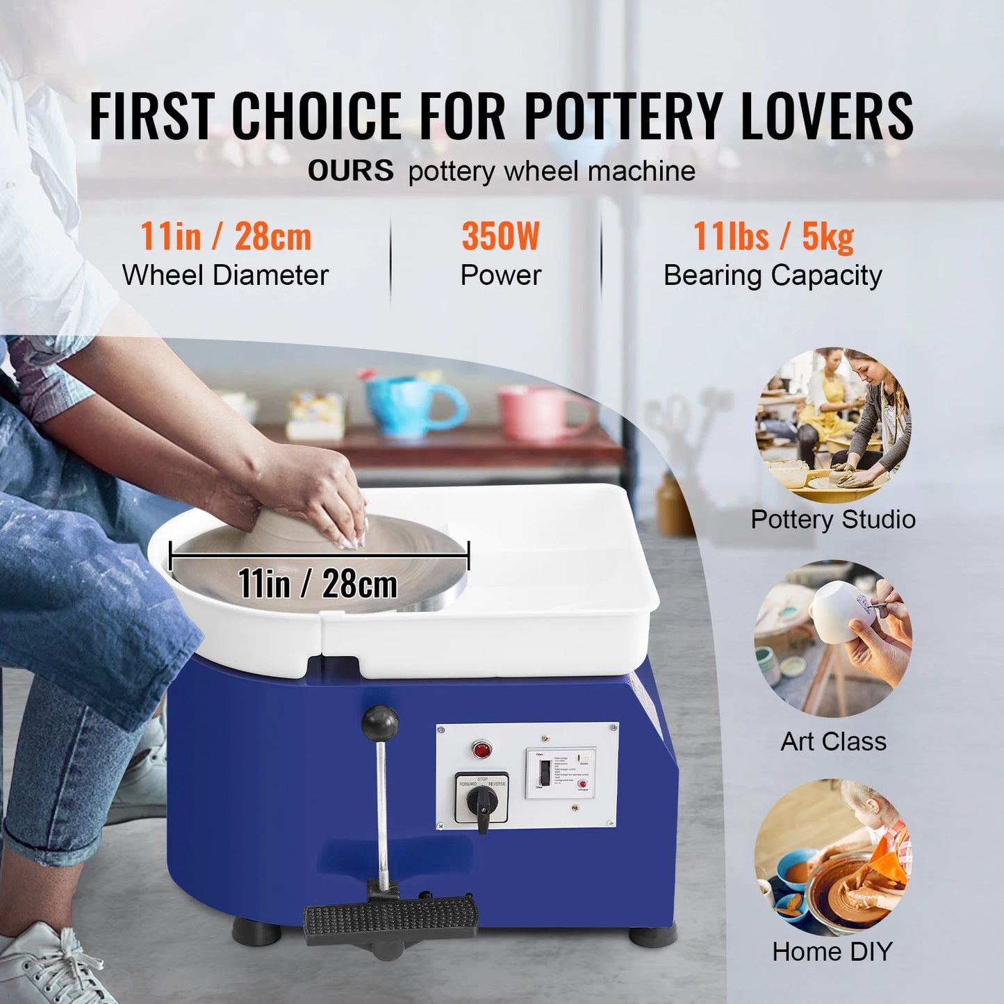 SucceBuy Pottery Wheel Ceramic Forming Adjustable RPM