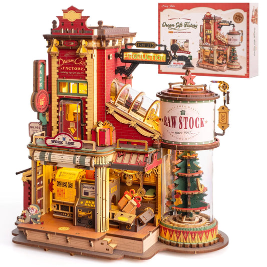 Robotime Dream Gift Factory Wooden Puzzle With Light Music