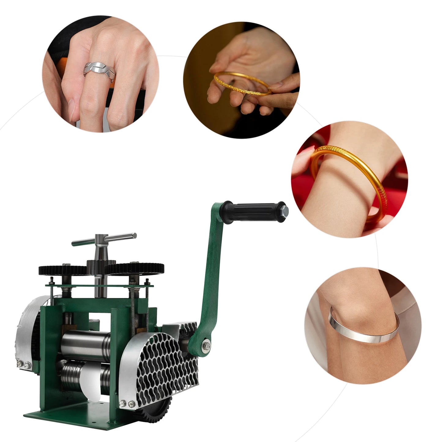 Gear 3in1 Jewelry Rolling Mill For Sheet Wire Semicircle
