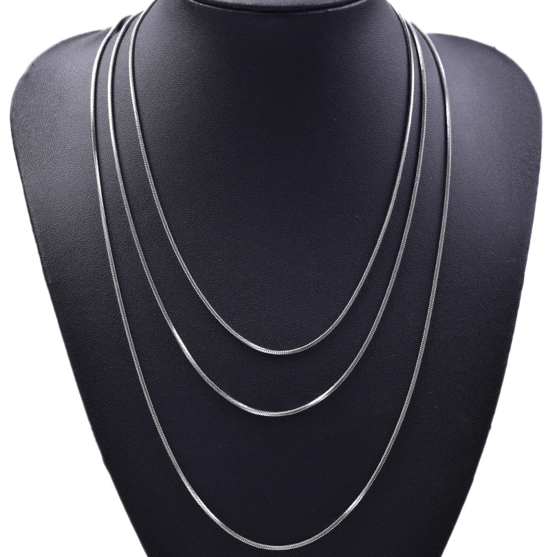 GLOWCAT Stainless Steel Snake Chain Necklace Unisex Jewelry