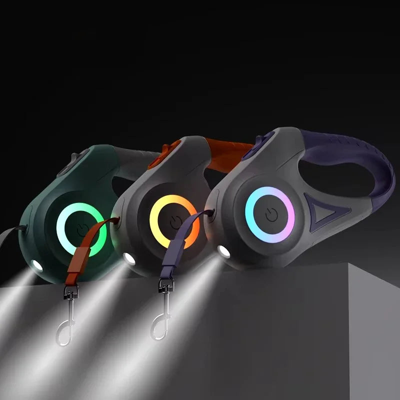 Booteely Automatic Retractable Dog Leash With Flashlight