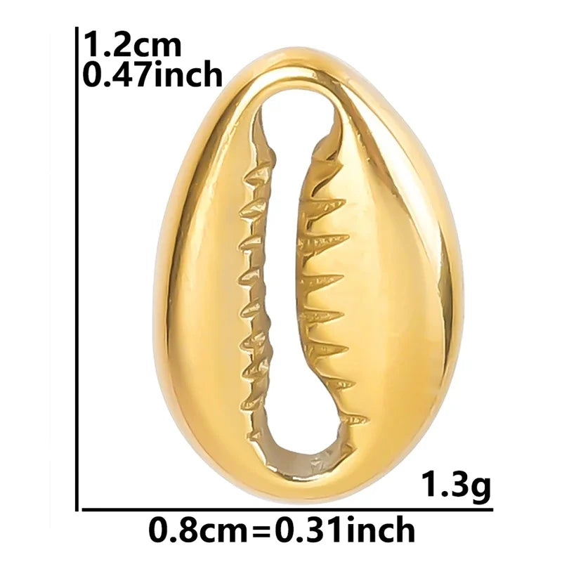 6Pcs GLOWCAT Real Gold Plated Ocean Charms Turtle Starfish