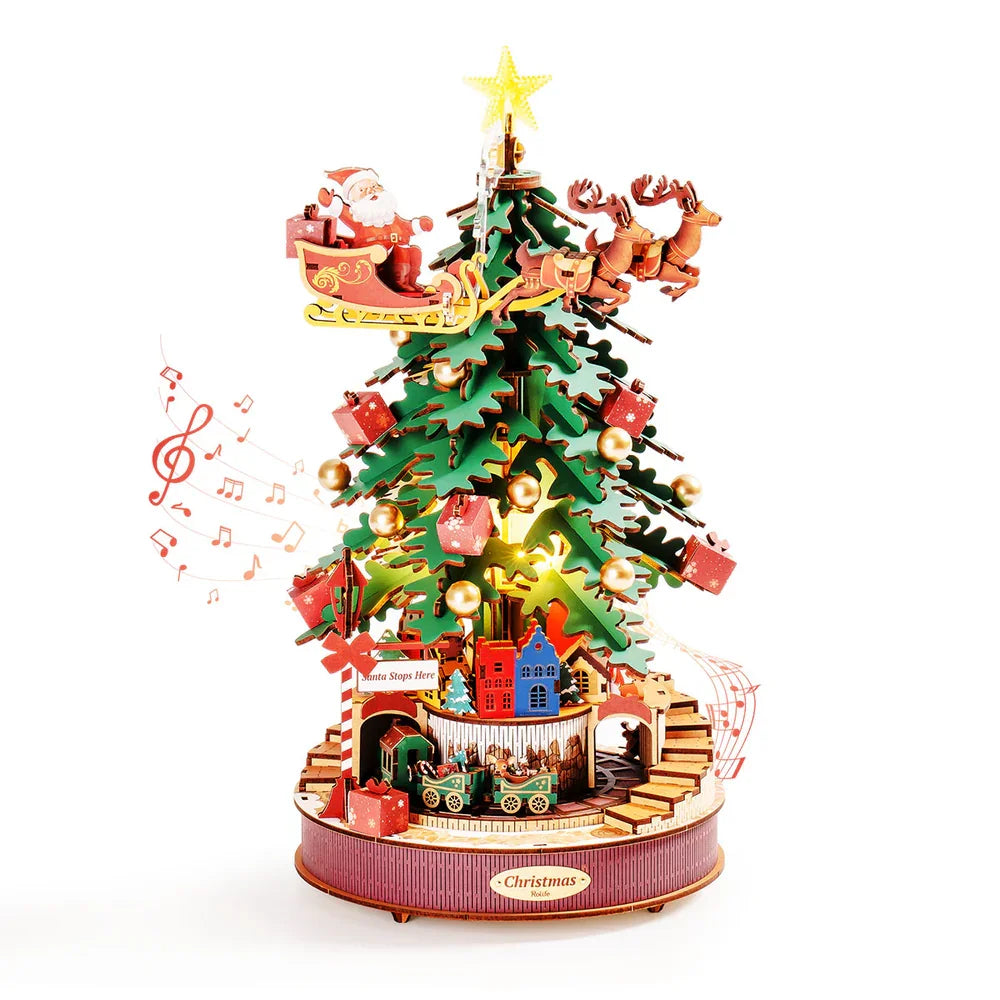 Robotime Rolife Christmas Melody Tree Music Box 3D Puzzle