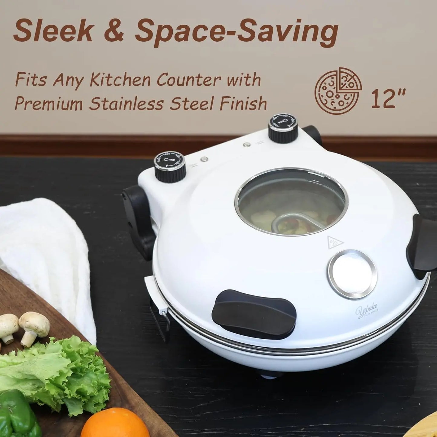 Portable Electric Pizza Oven 800F Countertop Maker Indoor