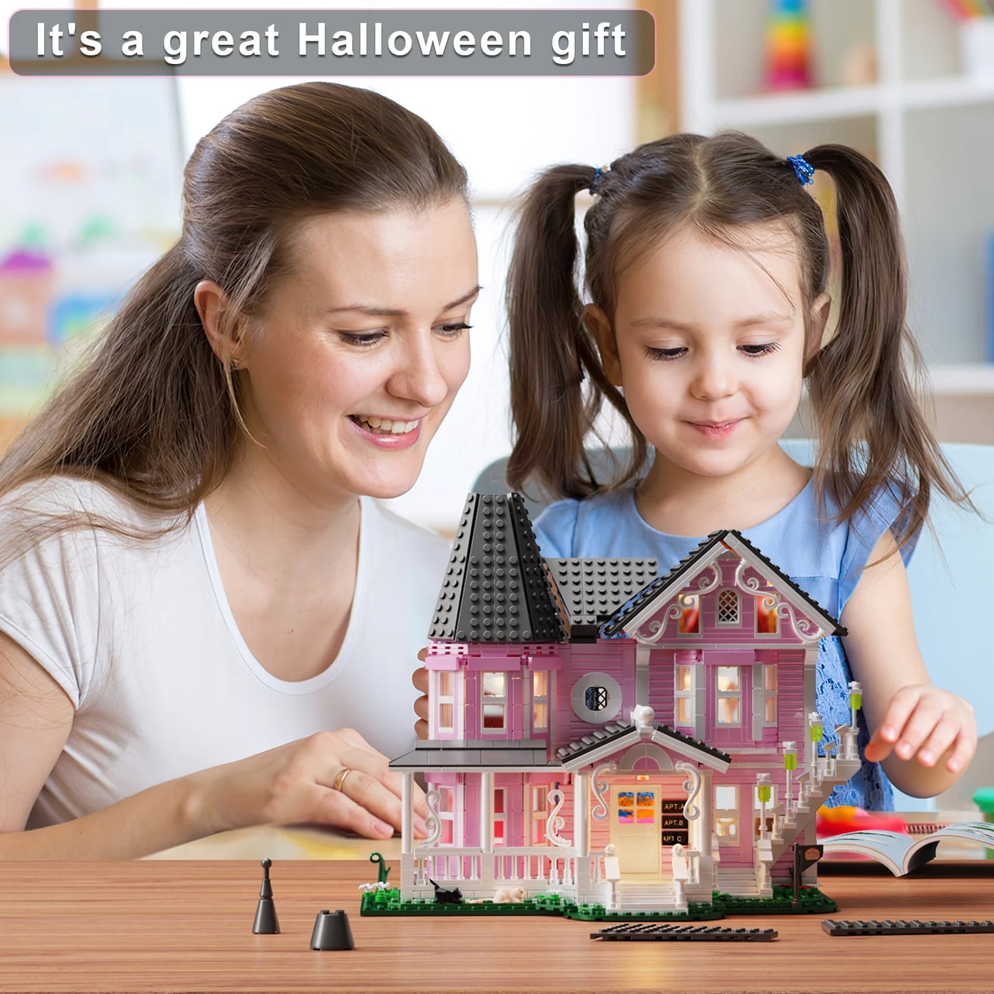 Palace Building Blocks Set With Lights Horror Haunted House