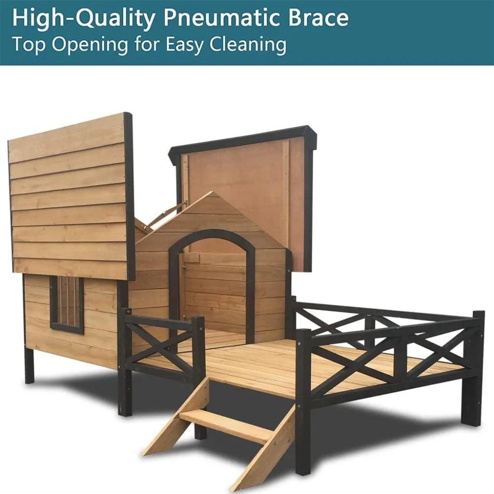 Extreme Outback Log Cabin Weatherproof Outdoor Pet Kennel
