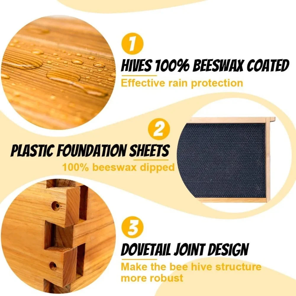 ZUIYU 10 Frame Bee Hive Starter Kit Beekeeping Supplies