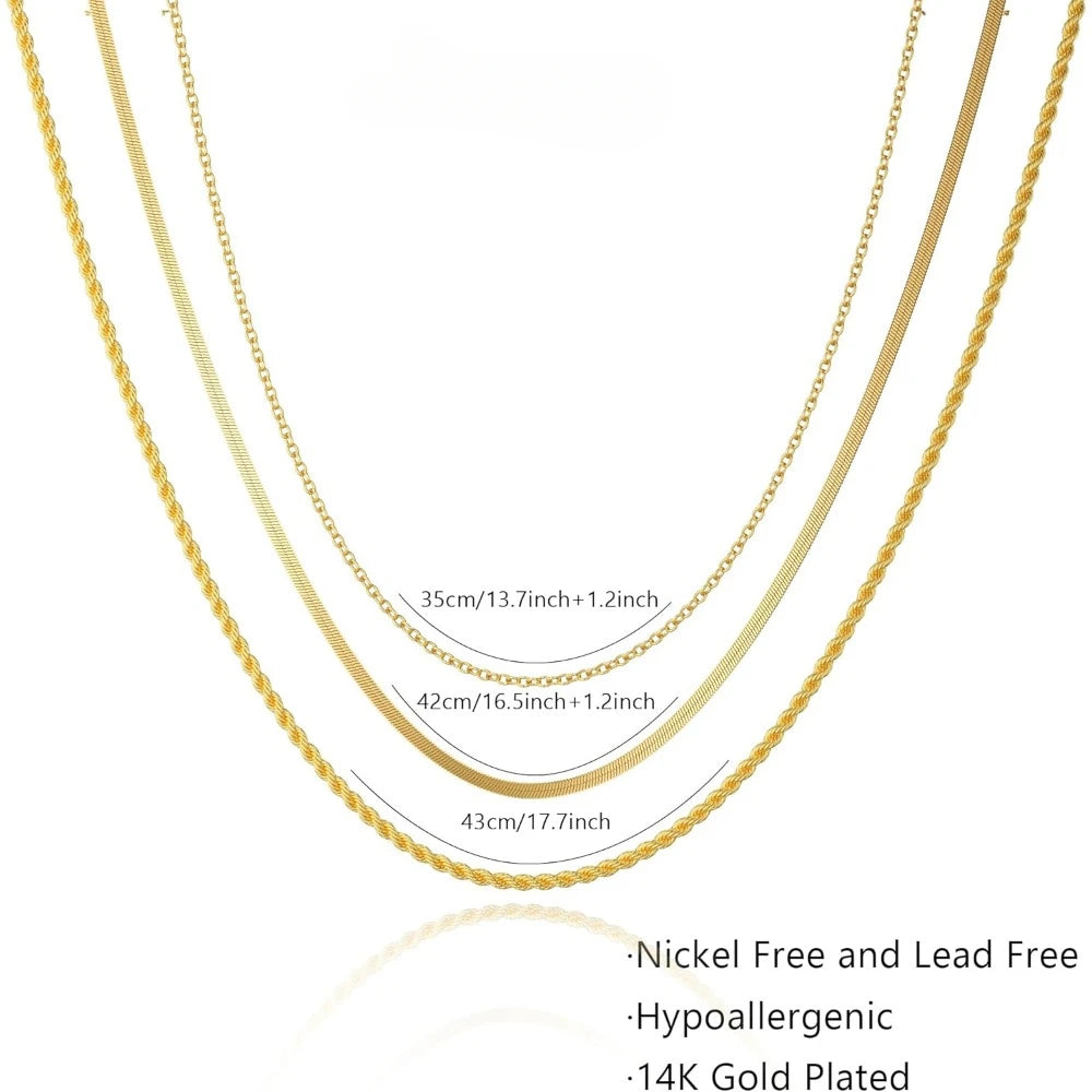 Zhejiang Women 14k Gold Plated Chunky Snake Chain Necklace