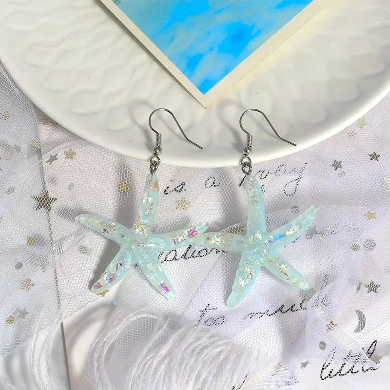 YJ WYWCN Layered Rope Chain Necklace Boho Starfish Pendant