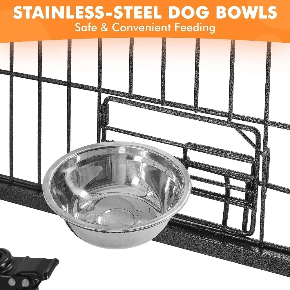 Yaheetech Stackable Dog Crate With Divider Heavy Duty Cage