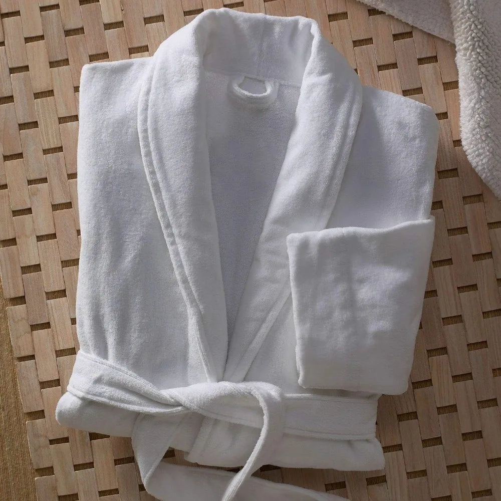 Hign-concerned Terry Velour Bathrobe Luxury 100 Percent Cotton Hotel Spa Robe
