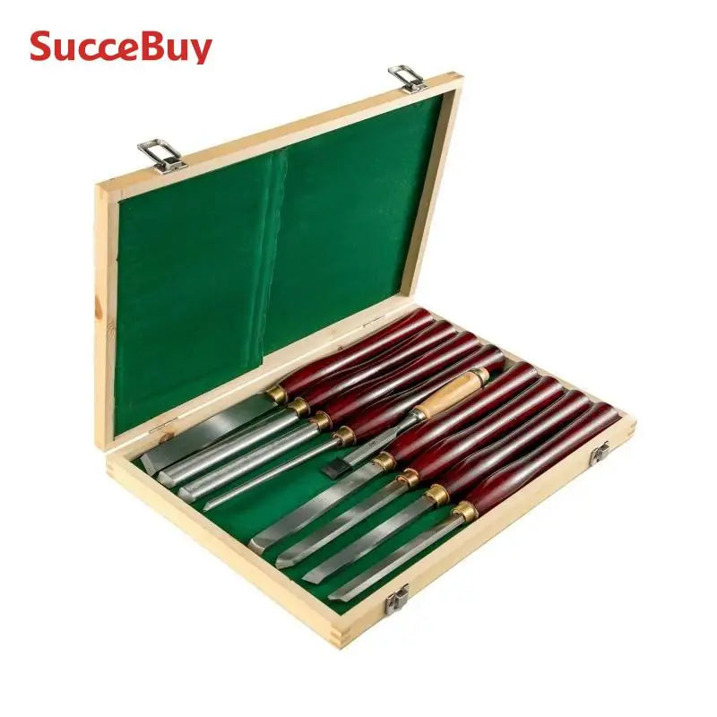 SucceBuy 9 Piece HSS Lathe Chisel Set For Wood Turning