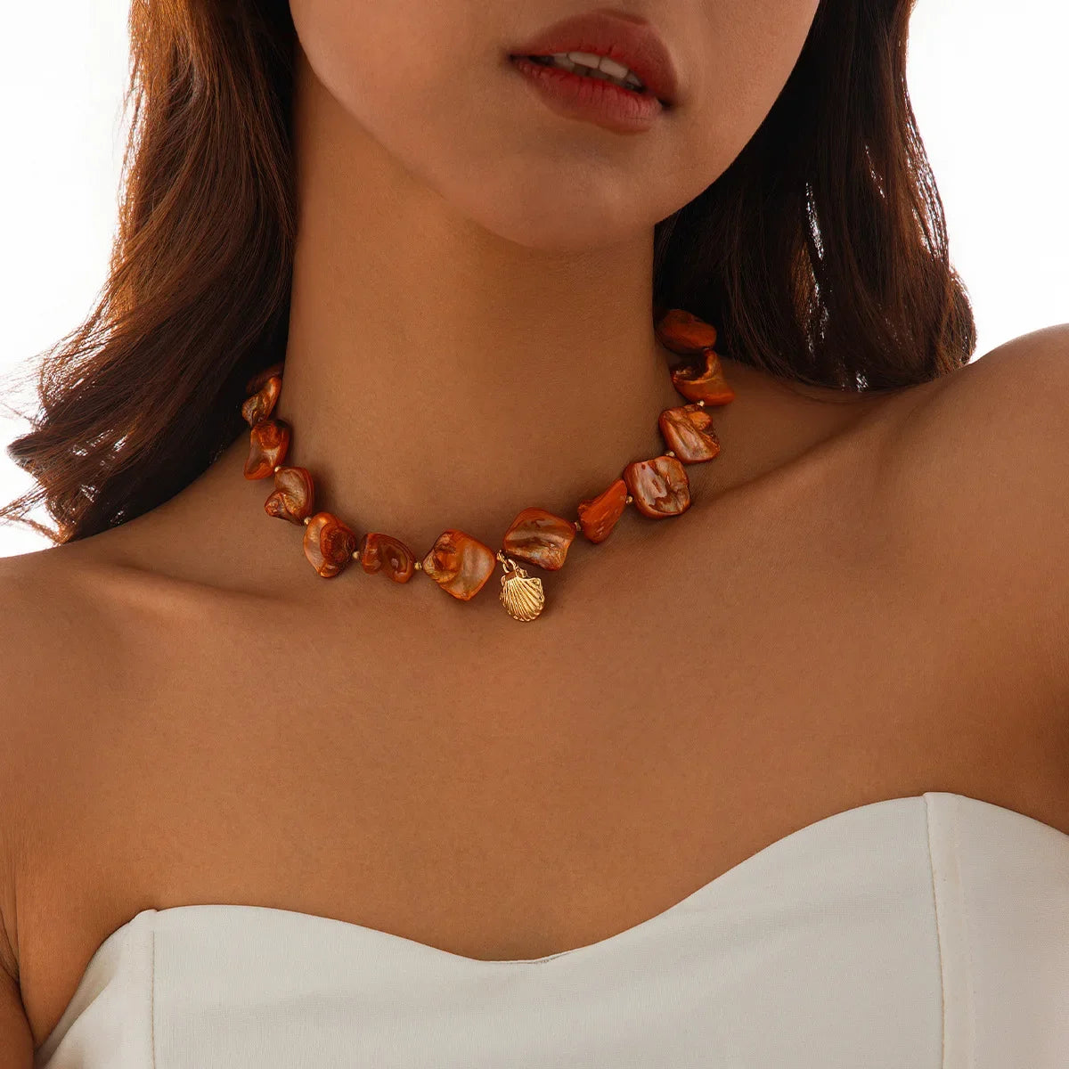 YJ WYWCN Retro Starfish Shell Pendant Necklace Women