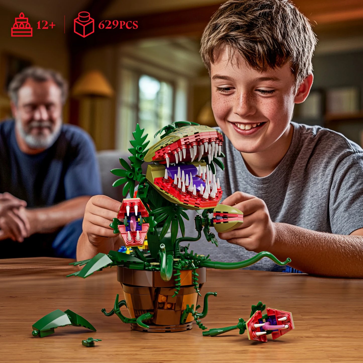 Piranha Plant Audrey II Building Blocks Set For TV Fans