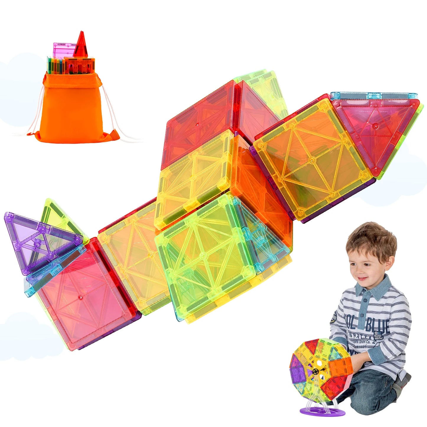 SucceBuy Magnetic Building Blocks Set Puzzle Toys Play