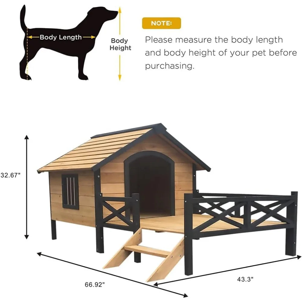 Extreme Outback Log Cabin Weatherproof Outdoor Pet Kennel