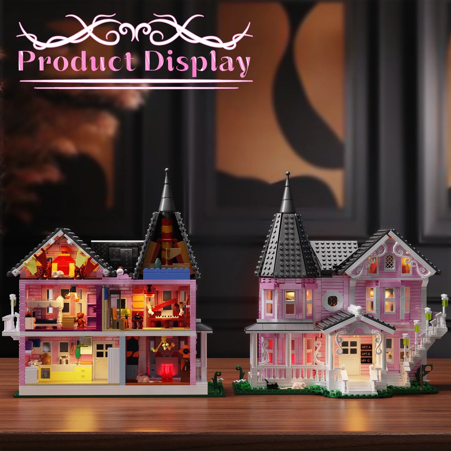 Palace Building Blocks Set With Lights Horror Haunted House
