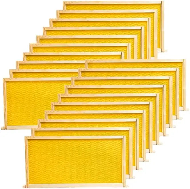 XMSJ Beehive Frames With Waxed Foundation Unassembled
