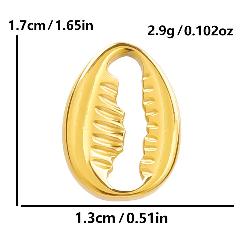 6Pcs GLOWCAT Real Gold Plated Ocean Charms Turtle Starfish