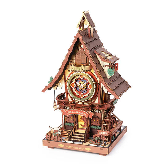 Robotime Rokr 3D Wooden Puzzle Cuckoo Clock Kit With Bird