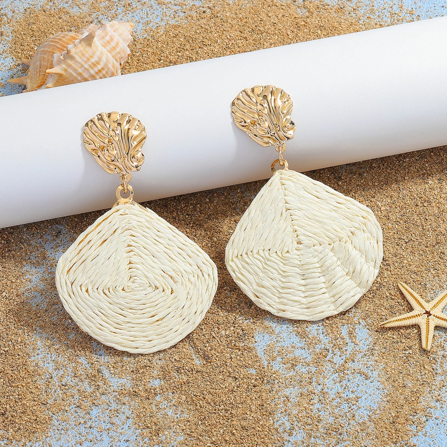 Best Lady Bohemia Starfish Shell Dangle Earrings Women