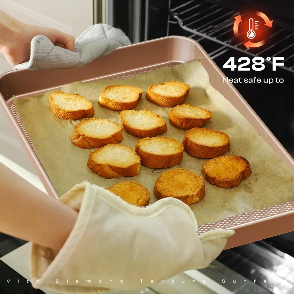 Premium Nonstick Bakeware Set 8 Pieces for Oven Cooking